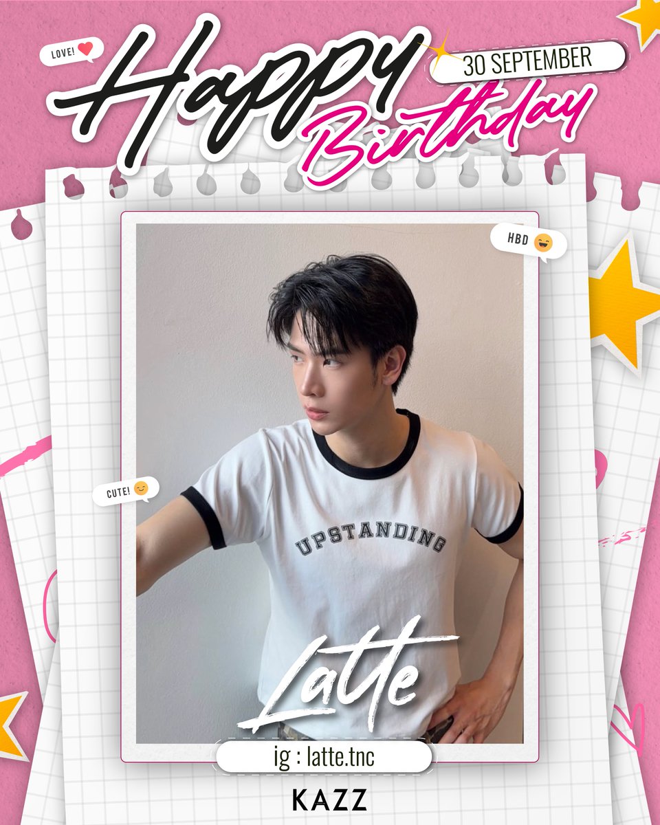 Kazzmagazine's tweet photo. HAPPY BIRTHDAY TO LATTE @latte_tnc
 
สุขสันต์วันเกิดนะคะลาเต้ ขอให้วันเกิดปีนี้ลาเต้มีความสุขทุก ๆ วัน มีเวลาพักผ่อน สุขภาพแข็งแรง ได้ทำสิ่งที่รักอย่างมีความสุขนะครับ 🤍

#KAZZMAGAZINE #LatteTNC https://t.co/cgcQu6adGS