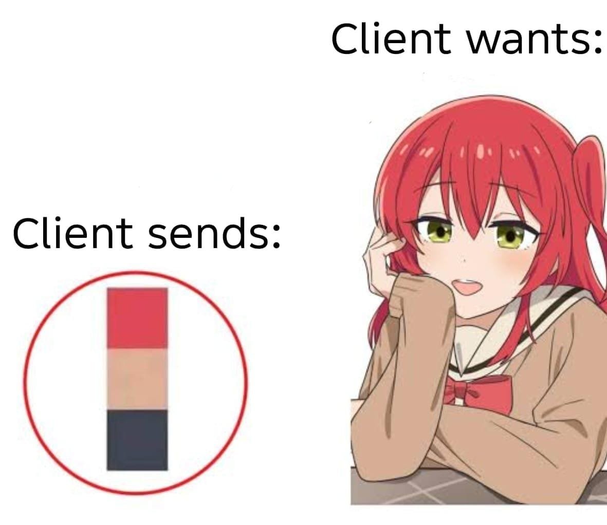 XWEETXWT's tweet photo. @CthulhuLel Too true.
Edited pics.
Original pics credit to luvikuyo who compares Ikuyo Kita with their Theotown citizen counterpart. https://t.co/X90azV8F78