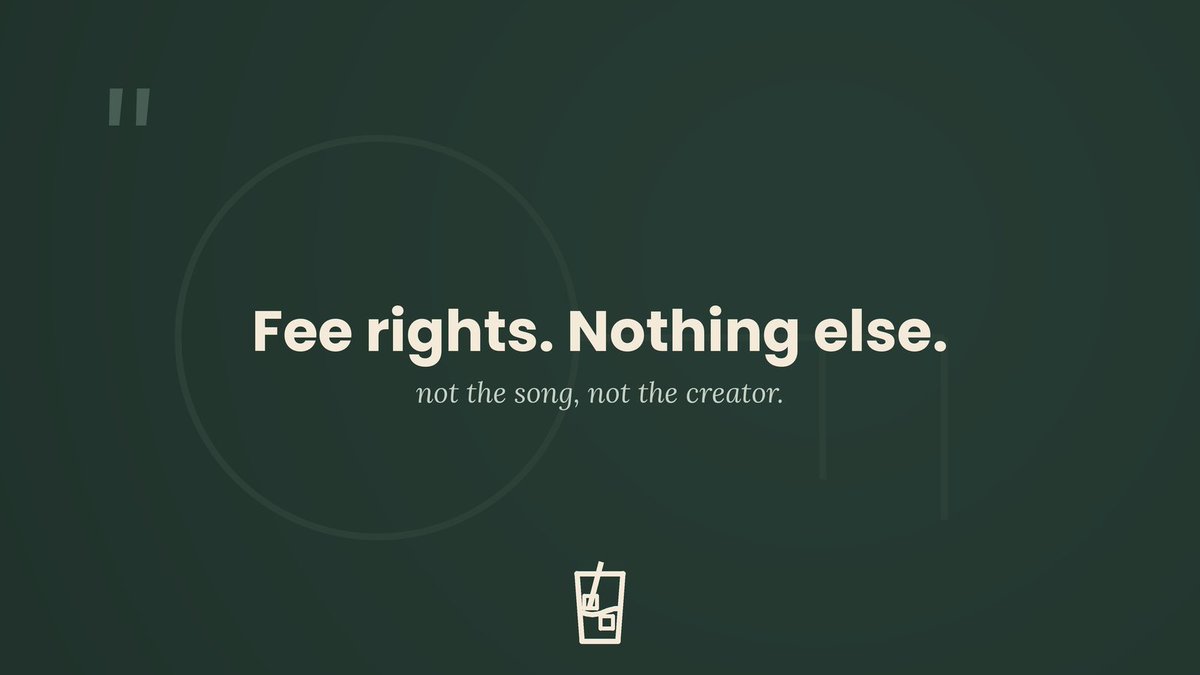 ICETEAPROJECT's tweet photo. Winning the auction gets you fee rights. Not the song. Not the video. Not the creator. Just the fees. https://t.co/DtAfXFFVCc