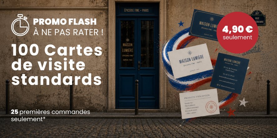 easyflyer's tweet photo. Promo Flash : 100 Cartes de visite standard à seulement 4,90€
https://t.co/7SW7YkBn4Y https://t.co/2wlLaR9Mdh