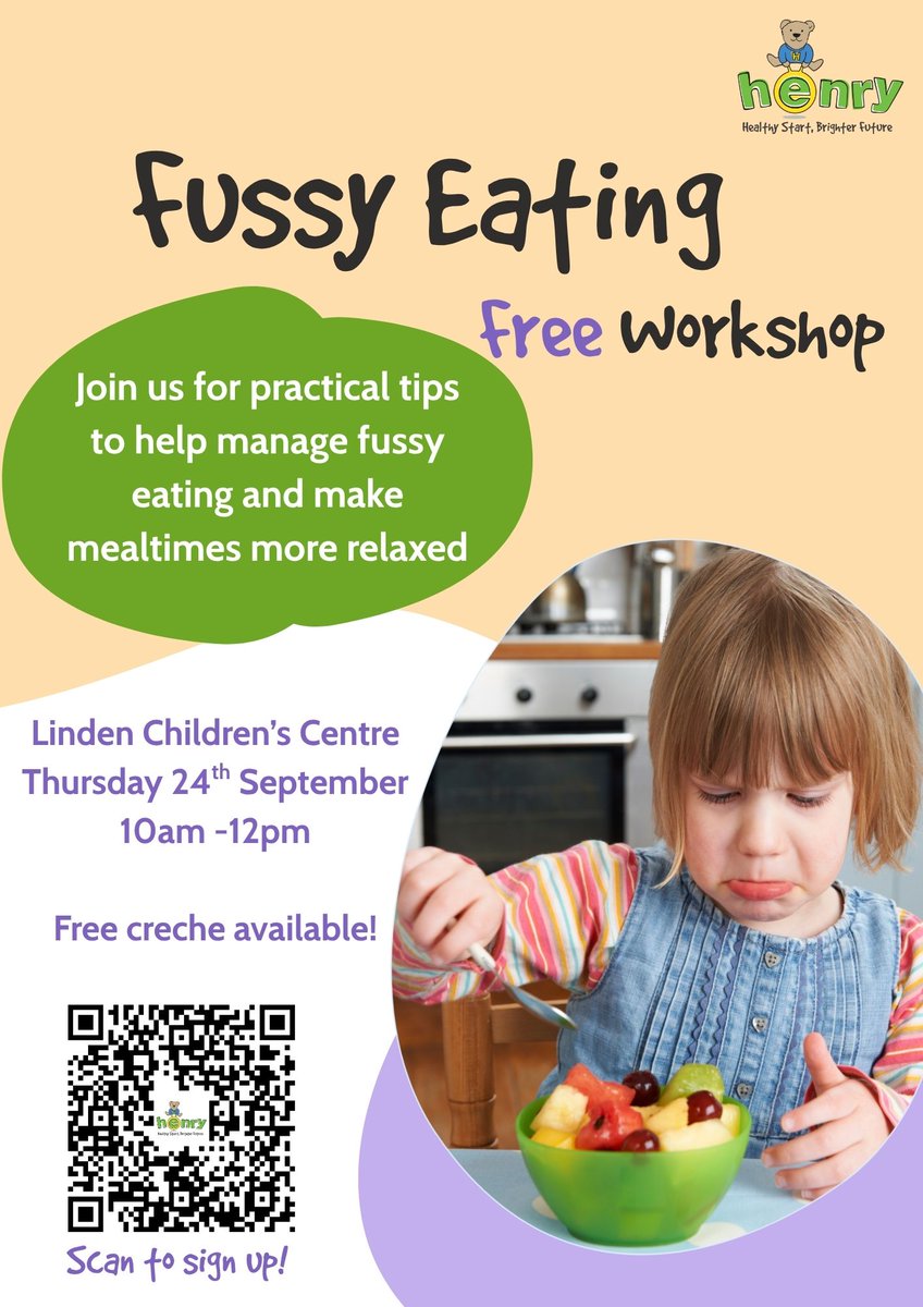 HackneyFIS's tweet photo. Join us at Linden Children's Centre for a free fussy eating workshop on Thursday, 24th September 2026, from 10:00 am to 12:00 pm.

The session will explore practical tips to help support and manage fussy eating. https://t.co/puwav8Wxdw