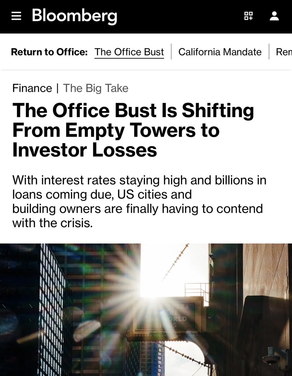kshaughnessy2's tweet photo. Office CMBS delinquencies worse than after 2008? 

Bloomberg says one building tells the story 

Aon Center, Chicago 
2015 - Sold for $712 Million 
2026 -  $195 Million Appraisal 

“…About $64 billion of CMBS debt on US offices is maturing this year and next, according to data compiled by Bloomberg, almost $40 billion of which is delinquent, in default or on a watchlist for potential trouble.

“One of the scariest headlines is that office CMBS delinquencies are higher than after 2008,” said Dan McNamara, chief investment officer of Polpo Capital Management, a hedge fund that often takes short positions on CMBS. “And it’s going to go higher as we face more maturities.”