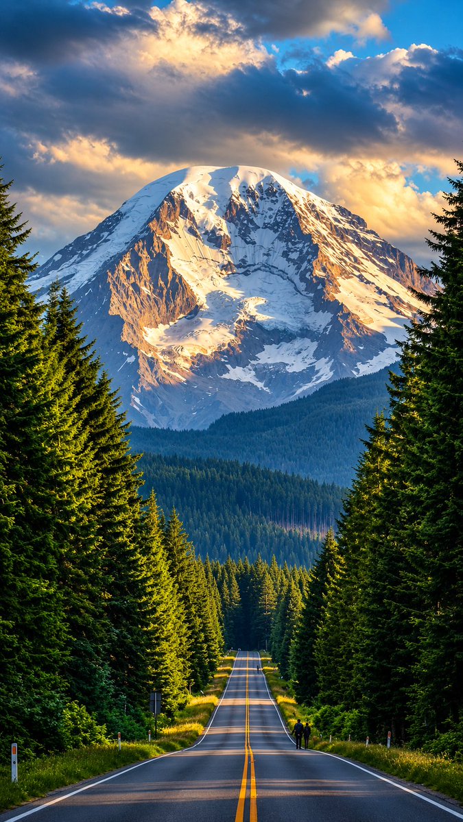 softlethal's tweet photo. Imagine Driving Here at Golden Hour… | Mount Rainier.🗻 https://t.co/HiOmrgxYeR