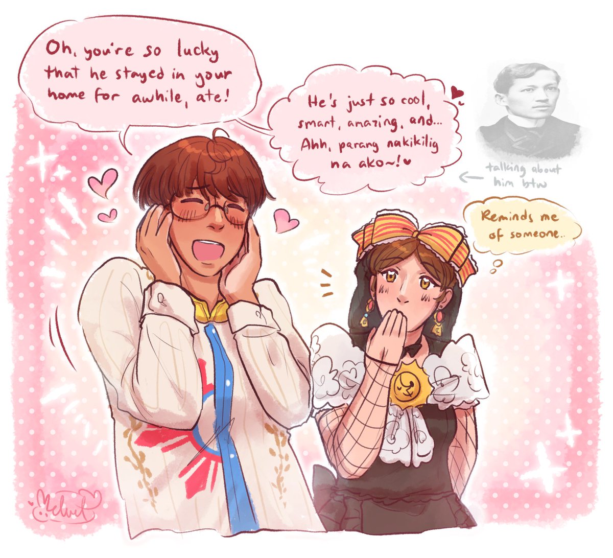 velvetiezz's tweet photo. that time rizal briefly stayed in catalonia
(calabarzon oc: @Mousselineex) #hetaliaoc 🇵🇭 https://t.co/yeip42ISpm