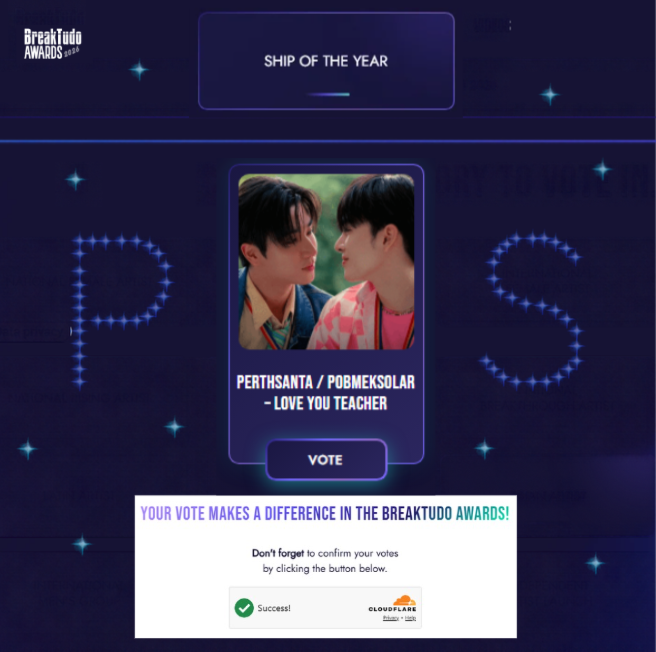 PSA_Austria's tweet photo. 🗳️✨ 𝐕𝐎𝐓𝐈𝐍𝐆 𝐑𝐄𝐌𝐈𝐍𝐃𝐄𝐑 ✨🗳️

“PerthSanta” from Love You Teacher is nominated for 𝐒𝐡𝐢𝐩 𝐨𝐟 𝐭𝐡𝐞 𝐘𝐞𝐚𝐫 at the BreakTudo Awards 2026! 🏆🖤🤍

🗳️ Category: Ship of the Year
🎬 Nominee: PerthSanta - Love You Teacher
🏆 BreakTudo Awards 2026
📅 Voting ends: October 17

Every vote counts, so don't forget to cast yours! 🔥

🔗 https://t.co/0Ig2nyCkwB

#BreakTudoAwards #PerthSanta #LoveYouTeacher