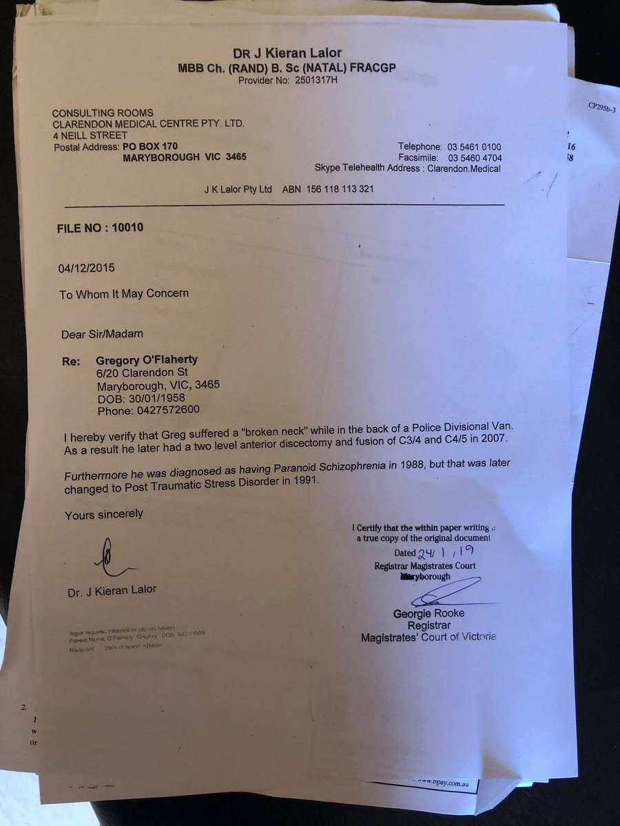 schitzoziris's tweet photo. G’day #BenCarroll 🤘What about Political Police Court Corruption ! 
   Please tell #JessWilson and #Ripon Representative #MarthaHaylettMP that the day #VictoriaPolice used bogus #FamilyViolence Orders to raid my home to steal documents, they changed every minute of my days since. They also changed the days of my real Family & Friends, & may have caused the deaths of some ! 
   Later changing the “Protected” Persons’ name on the Orders from Lorraine Jean O’Dal to that of #JoeHelperMP only proved their #Corruption. The refusal of #ESD #OPI #IBAC & the #VictorianMagistratesCourt to investigate my & others’ complaints only proved their corruption ! 
Labor has proven it is controlled by the Corrupted #VictoriaPolice, and District Inspector Vic Dunn and Joe Helper are nothing but Fascist Thugs !
Apologise and pay my Demands !
#ohchr #AFL 

https://t.co/9UVScoRKPj?

https://t.co/bYKxAVdUhQ?

 https://t.co/WLxr5RANnC