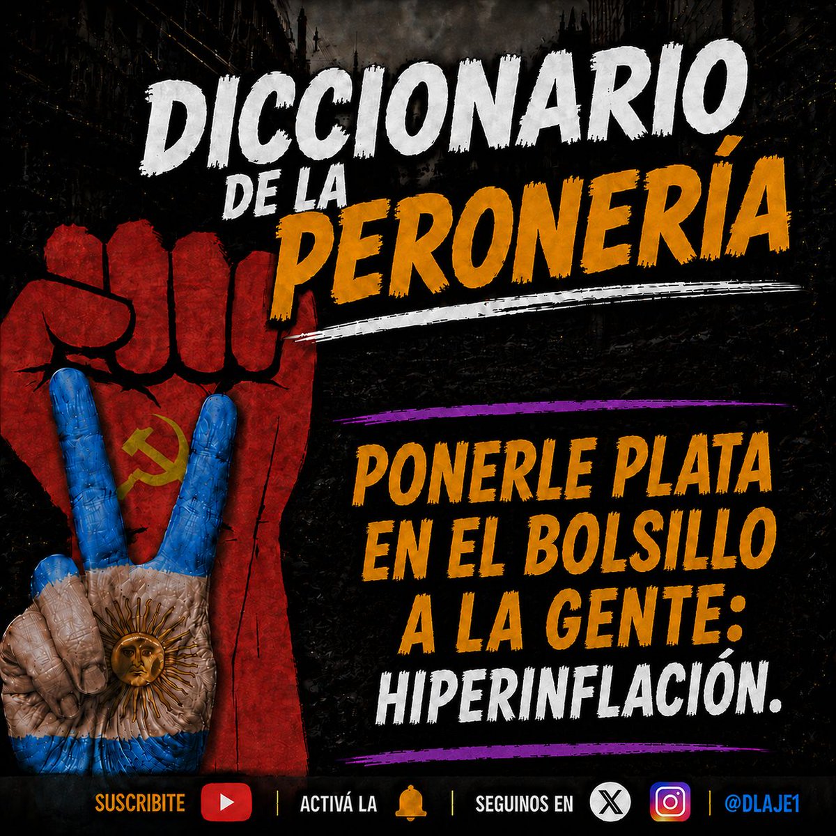 dlaje1's tweet photo. Hoy, en Diccionario de la Peronería, definimos el término "Ponerle plata en el bolsillo a la gente". https://t.co/Kwbmf97XQb