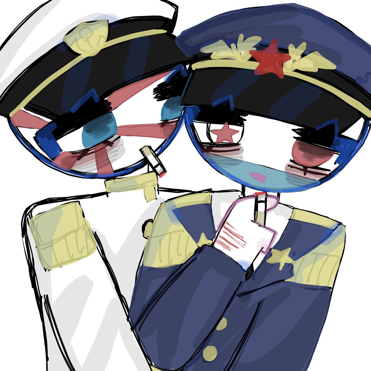 Seor385535's tweet photo. #カントリーヒューマンズ　#countryhumans  
Soviet Navy and Navy of Japan Empire  🚬 🚬 https://t.co/OMmzT9uF7K
