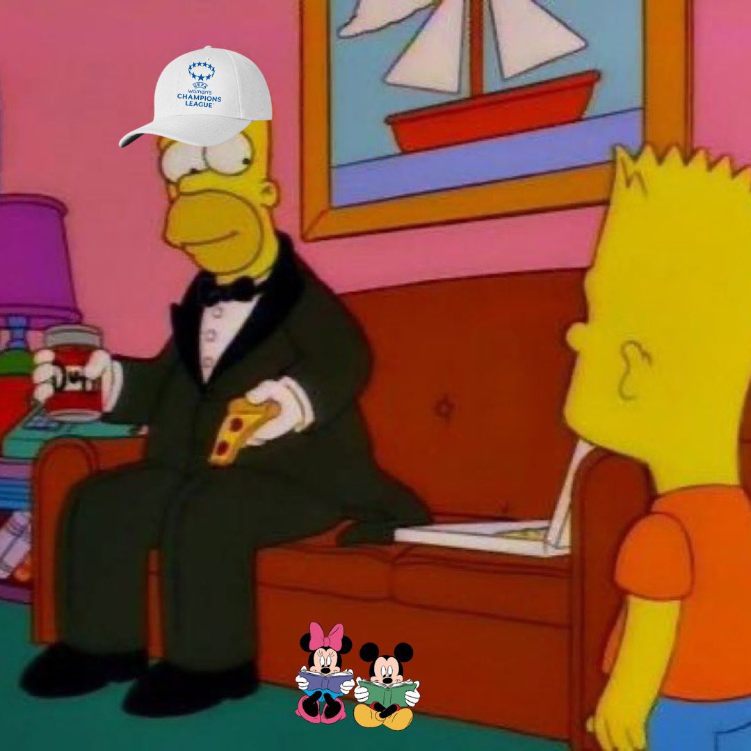 SandraRiquelme_'s tweet photo. — ¿Por qué tan elegante, Homero? 

 — Empieza la UEFA Women’s Champions League, muchacho. https://t.co/mbP77lrpUD
