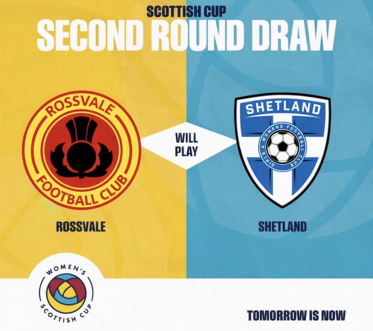 RossvaleFCWomen's tweet photo. Following the draw of the Women’s @ScottishCup, we will play Shetland Women at home.

The tie is to take place on 11th October. https://t.co/DCJtud0AtI
