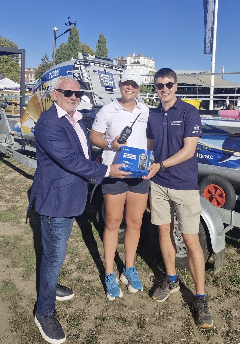 Icom_UK's tweet photo. It was great catching up with theExploring Duo at @SotonBoatShow. Bob met Ethan and Lottie to go over their communications setup and the IC-M37E buoyant VHF before their 3,000-mile unsupported Atlantic row.
https://t.co/megXYZBU9s
#IcomUK #WorldsToughestRow #OceanRowing https://t.co/u8d5kyLiR7