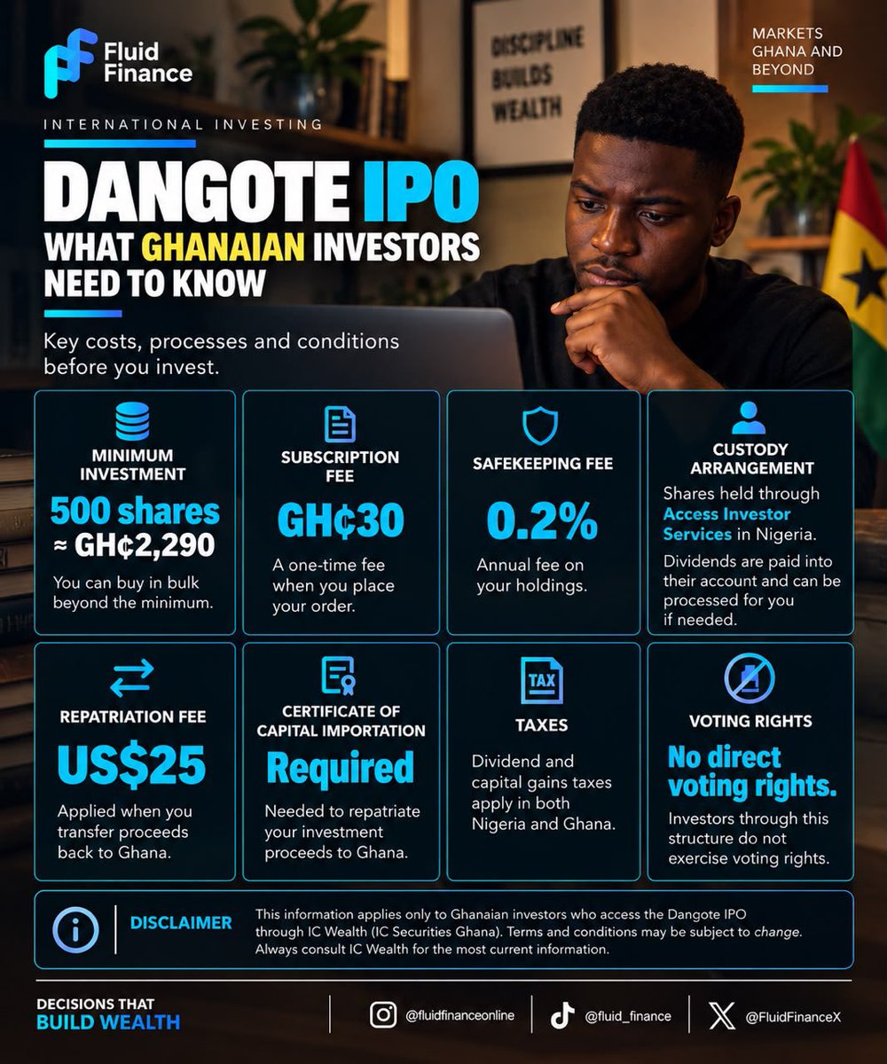 FluidFinanceX's tweet photo. More updates on the #Dangoteipo for Ghanaians
#fluidfinance https://t.co/OG0NWL5d3f