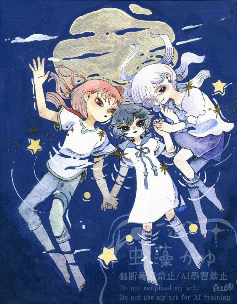 kayukayu_2's tweet photo. #5連休は掘り出し作家大収穫祭

🐌🎶

どうやら夜や子供たちの絵を描いているようです。 https://t.co/VPtL91cyVY