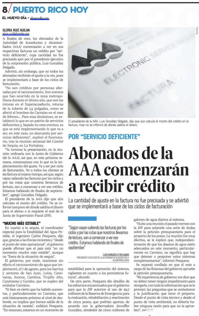 DiasporaPIP's tweet photo. ¡Parches ante el colapso! 💧 La AAA encamina créditos por servicio deficiente, pero sigue botando el 50% del agua potable en salideros. El PIP propone despolitizar la AAA, reparar la red y garantizar agua limpia y constante a cada hogar boricua. 🌊🇵🇷 #DPIP https://t.co/88E1opaRdC