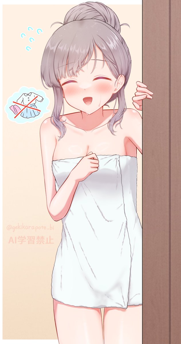 gekikarapote_bi's tweet photo. Pの家で替えの服が無い霧子ちゃん
　誕生日おめでとう！！！
#幽谷霧子 #幽谷霧子誕生祭2026 #幽谷霧子生誕祭2026 https://t.co/9qZEPTwLtG