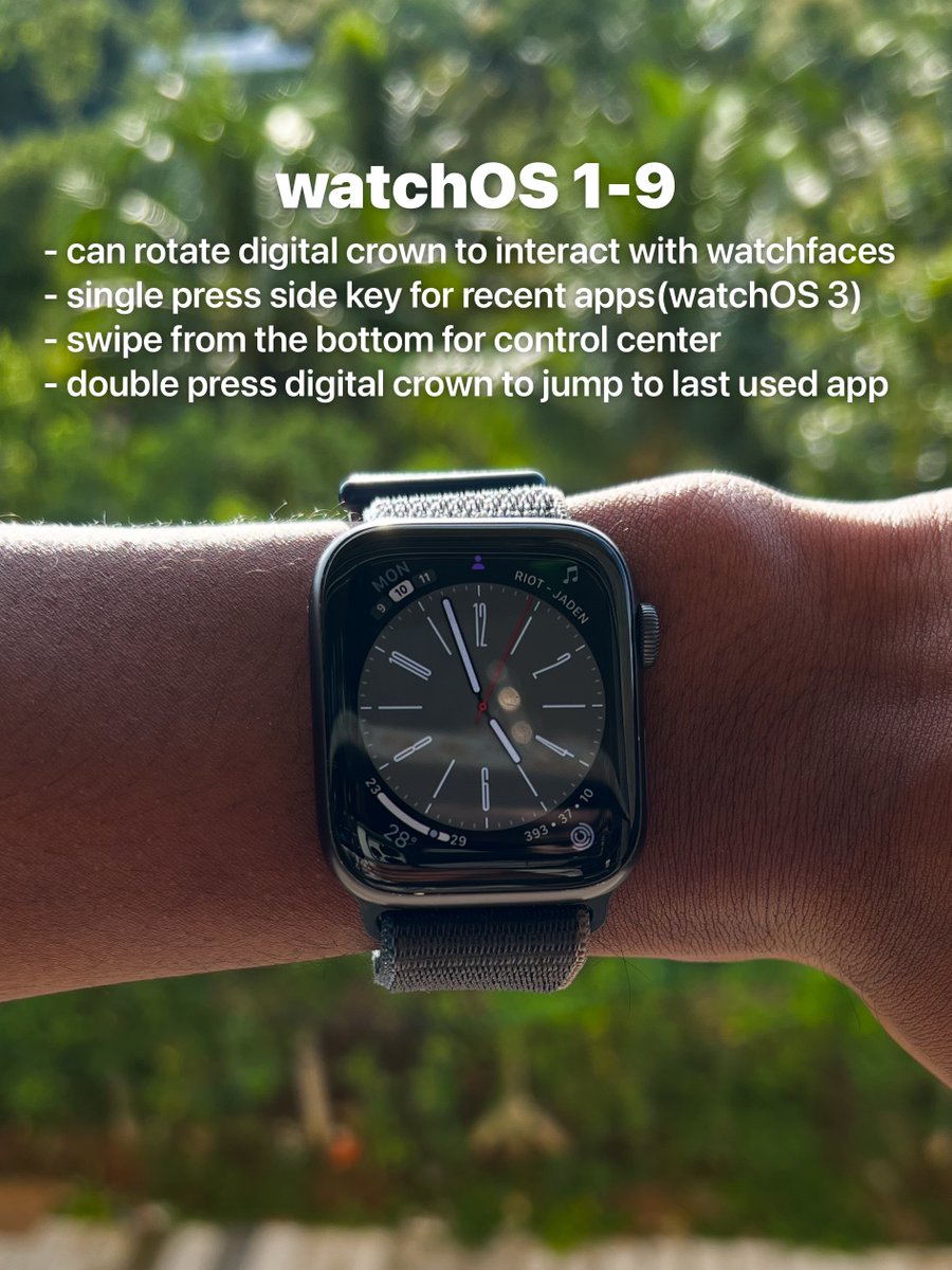 Sankew06's tweet photo. Apple has changed the way you use your Apple Watch twice in the last 4 years…

and I’d argue they’ve just kept making it worse since watchOS 9 https://t.co/T8WBLFNKuo