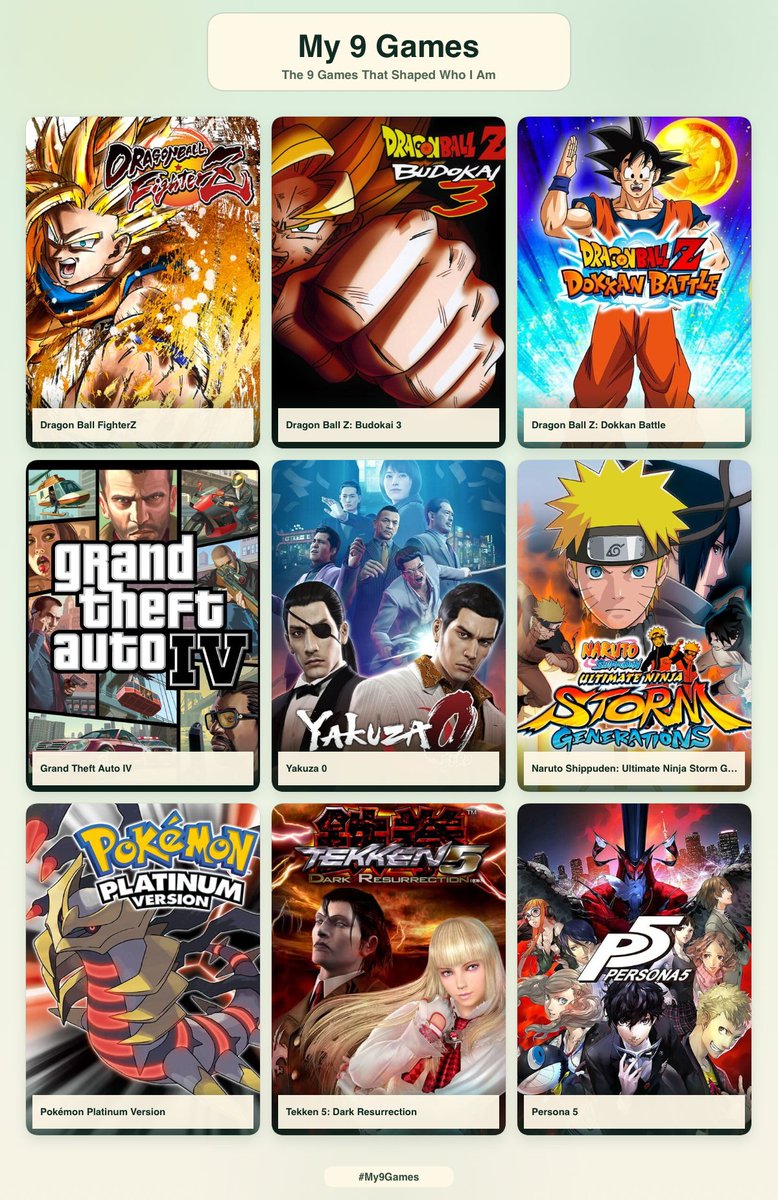 SSRDanel's tweet photo. 9 goated games that shaped my life https://t.co/qQ2a0KtrLO
