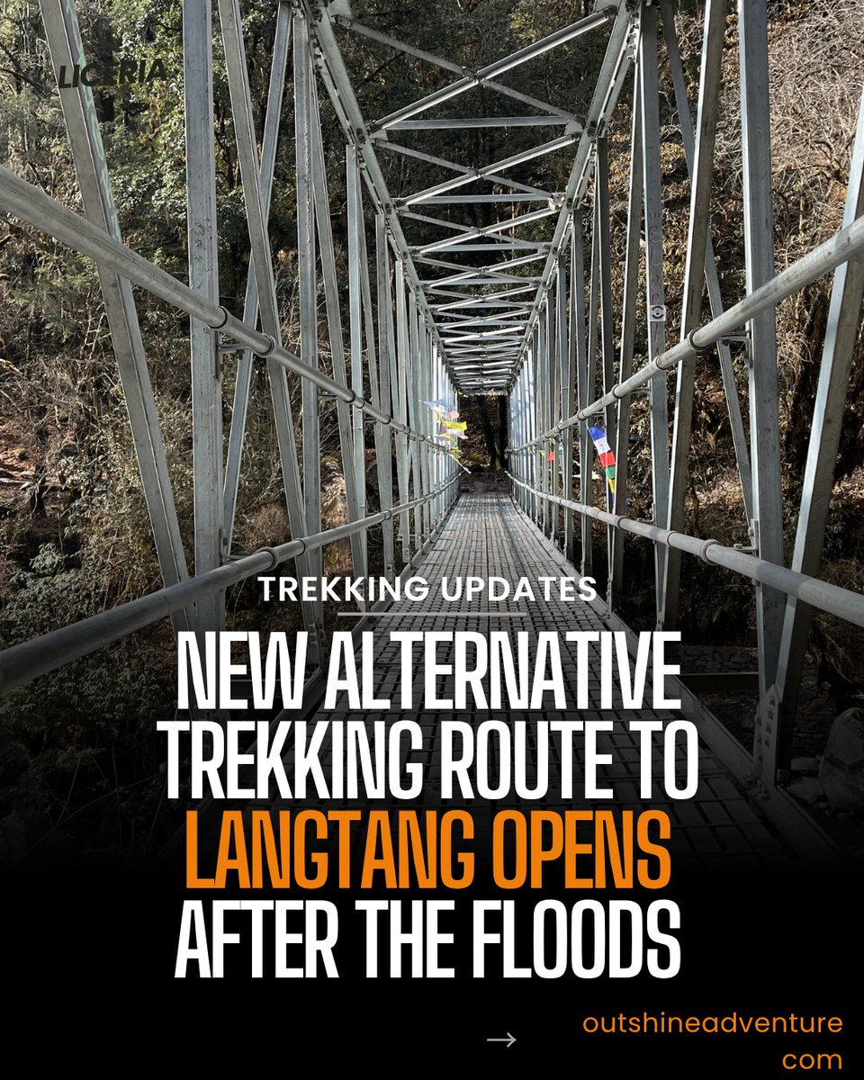 visitnepal's tweet photo. After the devastating floods in Nepal, the route to Langtang Valley via Syabrubesi was completely closed. Therefore, we have introduced an alternative trekking route via Dhunche and Thulo Syabru to Langtang Valley, allowing trekkers to continue their journey through a different and accessible route.
👉 Read More: https://t.co/x4hBuFB2VX
📞 For more information and bookings: +977 9851126351
📧 Email: info@outshineadventure.com
#TrekkingUpdate #LangtangValley #LangtangTrekking #NepalTrekking #TrekkingInNepal #VisitNepal #TravelNepal #AdventureNepal #NepalTrav