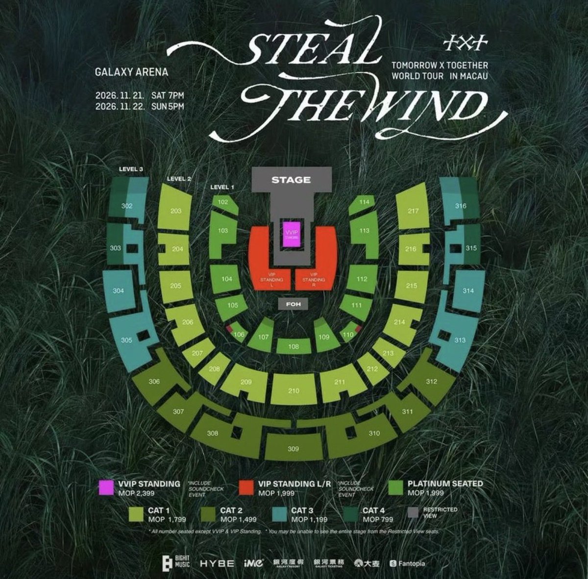 Sorajptix's tweet photo. TXT TOMORROW X TOGETHER 2026 WORLD TOUR [STEAL THE WIND] in Macau マカオ🇲🇴
2026 11/21 11/22
Galaxy Arena

VVIP standing 
20/50/150以内
ランダム

-VIP standing 
30/60/80/100/220以内

1F seated 
2/4/6以内

ご希望の方はDMください https://t.co/ZOinJwMdVF