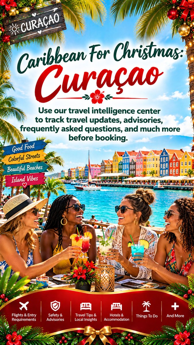 travelwith2ofus's tweet photo. No Snow! Yes Sun! No Stress: Caribbean For Christmas. #Curaçao?
Escape cold weather for Curaçao's beaches, colorful streets, diving, sunshine, &amp; more

Curaçao Travel Intelligence Center:
https://t.co/lgG1s1ZIW1
#travel #CaribbeanChristmas #TravelIntelligence  @CuracaoTravel https://t.co/T1eexVZy2V