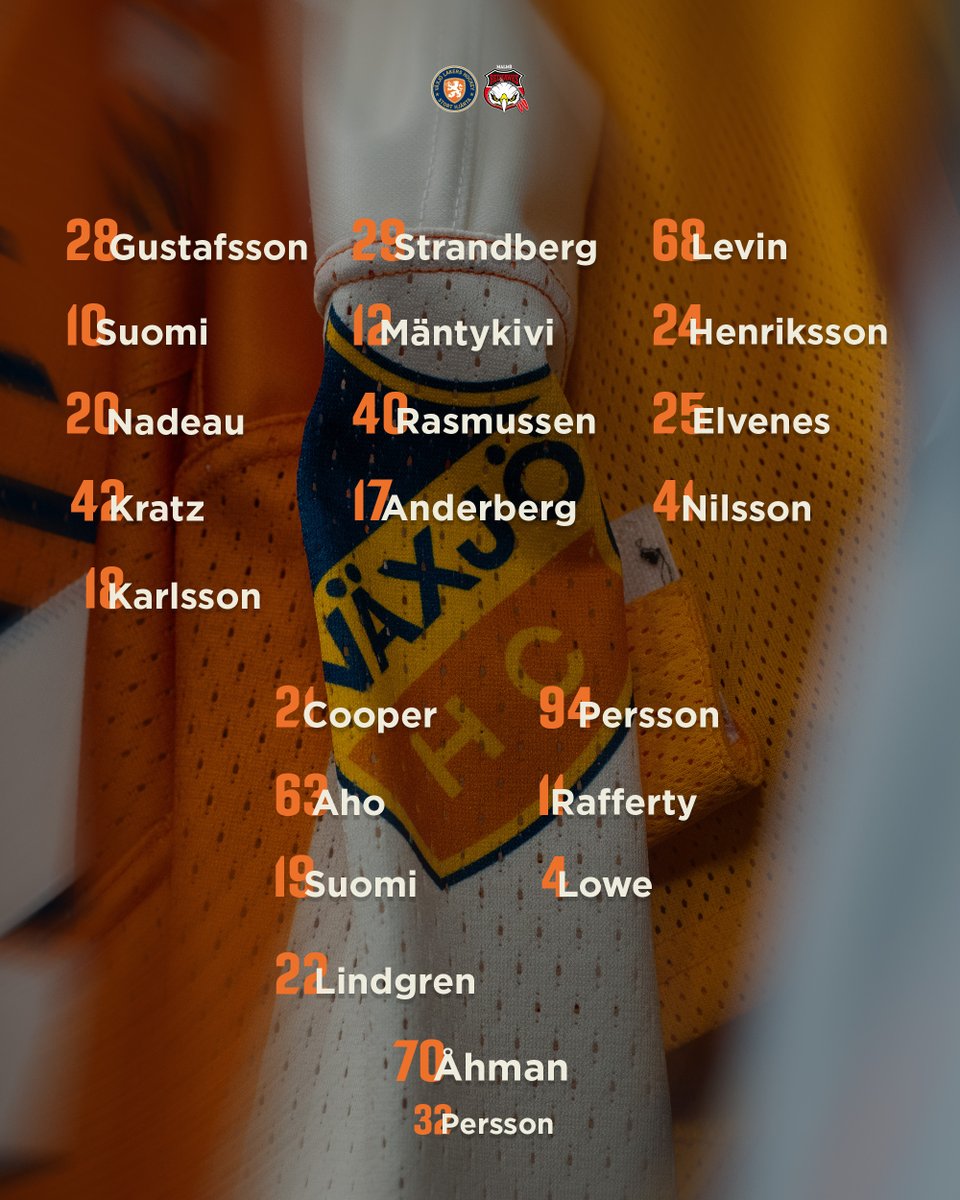 VLHlive's tweet photo. Kvällens hemmapremiär lineup 🔥
Mellan stolparna ikväll hittar vi #70 Adam Åhman 🥅 https://t.co/qRmYrFd060