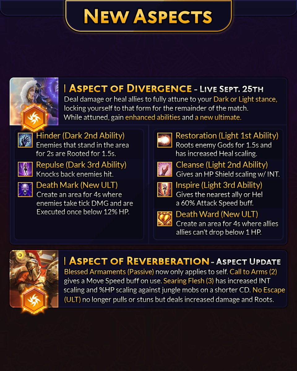BluesUltra's tweet photo. The newly remodeled Hel and her Aspect of Divergence marks just some of the highlights for this week's SMITE 2 update, launching along with a major balance patch and more! https://t.co/dYjK1l23N5