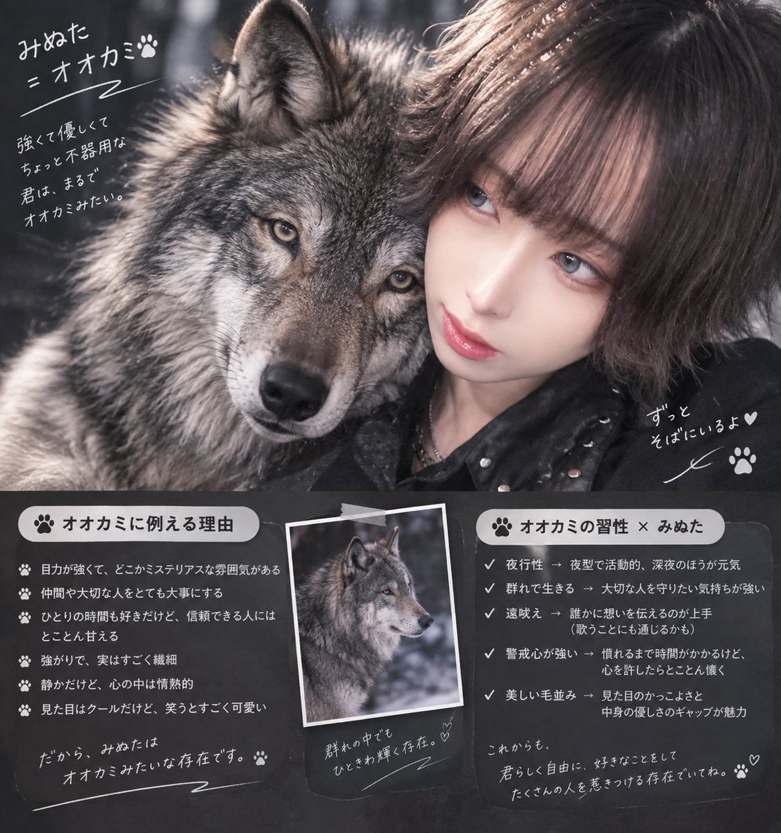 minu_1024's tweet photo. オオカミっぽいかな❔🐺 https://t.co/0X9YFBlmLy