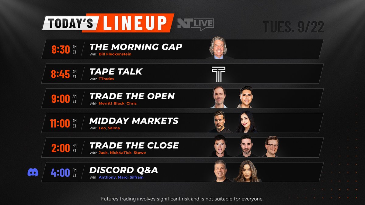 NTLiveMedia's tweet photo. Guest @fleckcap kicks off The Morning Gap at 8:30 AM ET.

Then @TTrades_edu breaks down the tape, followed by @merrittblack + @Trading_Boxes trading live for Trade the Open. 👏 

Tune in: https://t.co/gpKrRmO5sF https://t.co/CzH9VhvQNa
