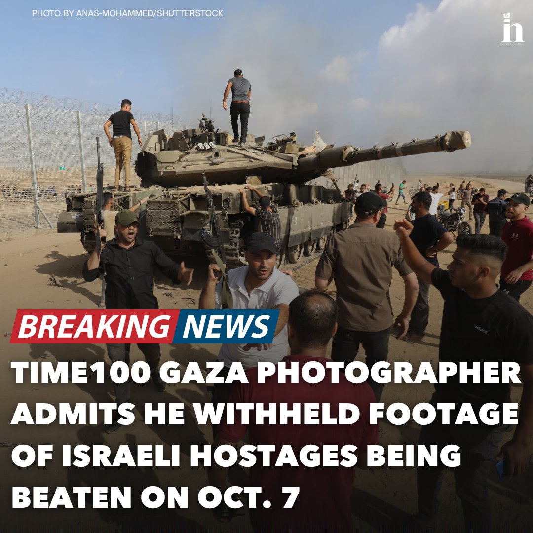 HananyaNaftali's tweet photo. Award-winning Gaza photographer Motaz Azaiza said in a podcast that he filmed Israeli hostages being beaten by a Palestinian crowd on October 7, but deliberately withheld the footage.

He was later named one of TIME’s 100 most influential people.

How much of the truth and facts coming out of Gaza were also withheld from the world?