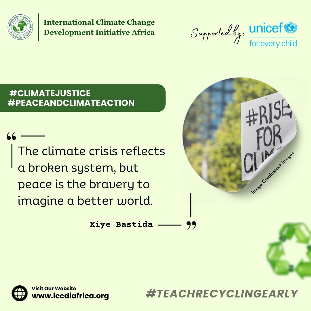 ClimateWed's tweet photo. The climate crisis reflects a broken system, but peace is the bravery to imagine abetter world. — Xiye Bastida  #ClimateJustice #PeaceAndClimateAction https://t.co/NXNF2YOOTn
