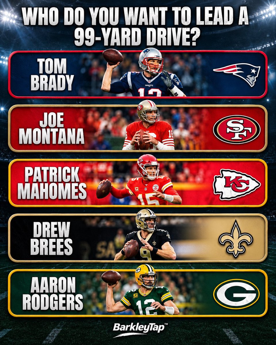Barkley_Tap's tweet photo. You need ONE QB to take you 99 yards for the game-winning TD.

Who are you trusting? https://t.co/eb9oXnqENL