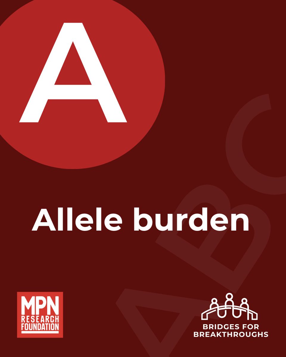 MPN_RF's tweet photo. 1/4
An MPN diagnosis brings a new vocabulary.
A: Allele burden estimates the proportion of tested genetic material carrying a mutation. https://t.co/u9oVv2bawI