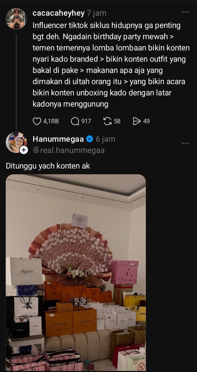 RichHealthyFun's tweet photo. Tapi menurut gue emang influencer kayaknya mulai perlu peka dengan kondisi yg terjadi sekarang sih. Its not the right time to flexing, to be overconsumptive. Need to be tone down a lil bit. https://t.co/OwqDaMOt5X