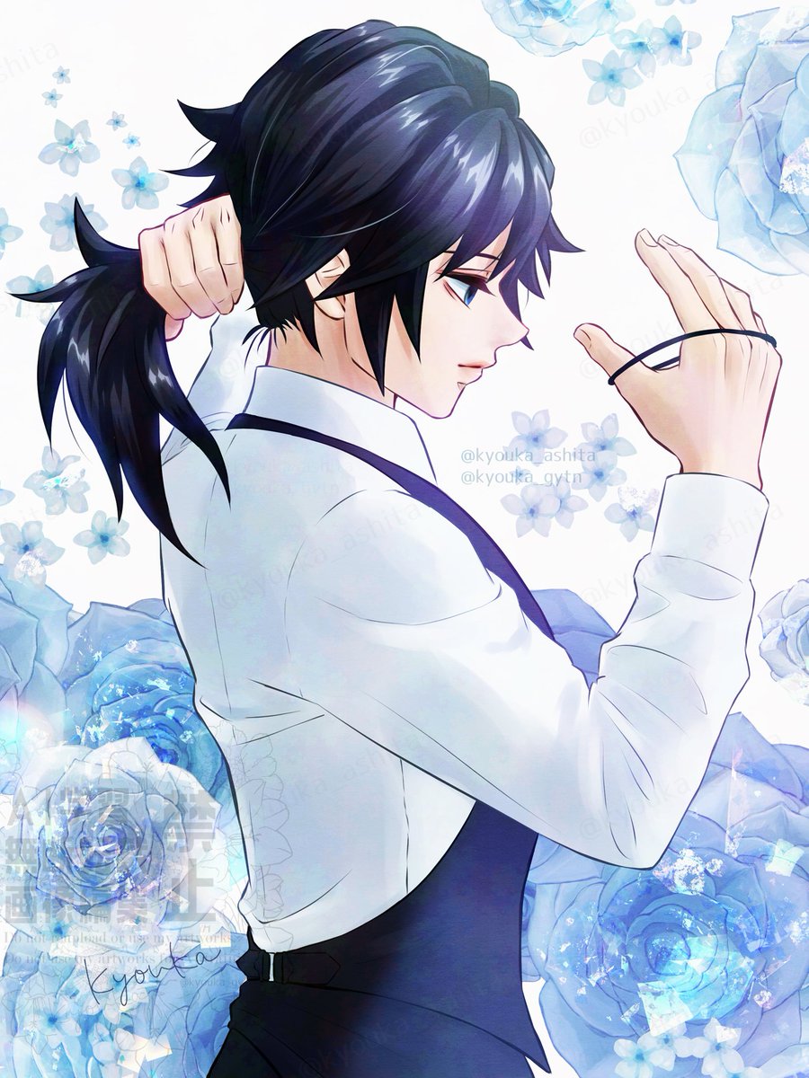 kyouka_gytn's tweet photo. ※義炭
🍸️🌊髪結いお支度
🎴じろくん専用のばーてんだー🍸💕
（2025発行📕より） https://t.co/b3roo1Mq6l