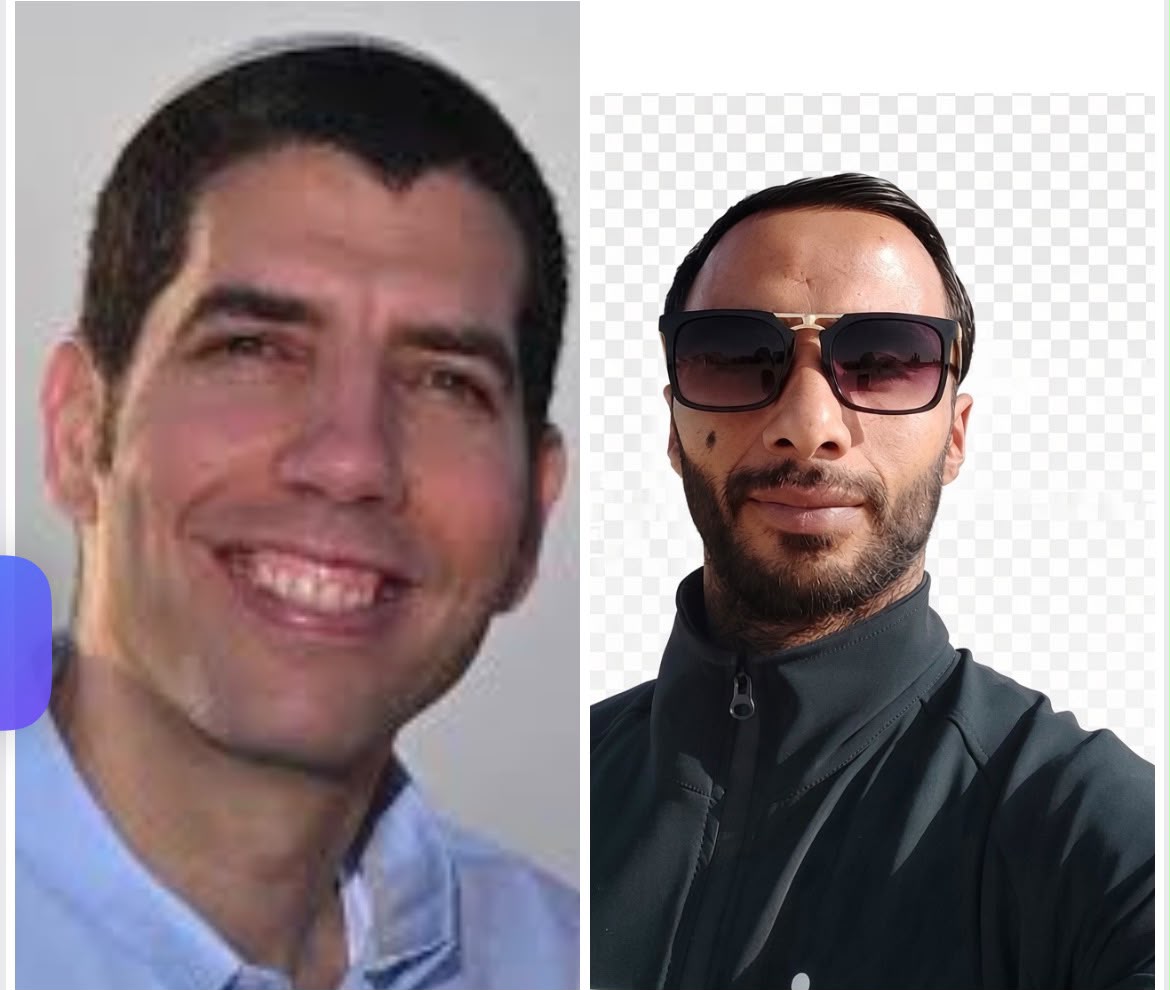 IsraelMFA's tweet photo. On the left is Netanel Shakron, 48, a father of six who went with his son to immerse in a natural spring on Yom Kippur eve.

On the right is Qadri Samara, 37, a Palestinian terrorist who went out the same day with a machine-gun to murder Jews.

Both men went to do what they considered sacred.

Their paths crossed at that natural spring. Samara opened fire, murdering Netanel in an act of Palestinian terrorism - in front of his 16-year-old son, Yoav.

In his final moments, Netanel saved Yoav’s life: “Dad, thank you for giving me my life.”

May Netanel’s memory be a blessing. 🕯️