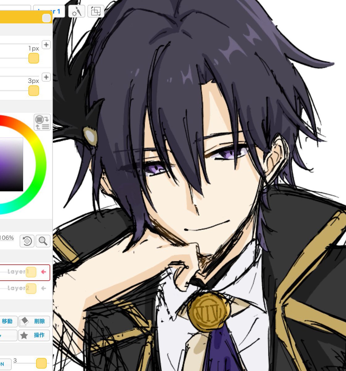 Sitok_410's tweet photo. フリー素材ガン見しながら描いた1さん https://t.co/GcIP8oSjW8
