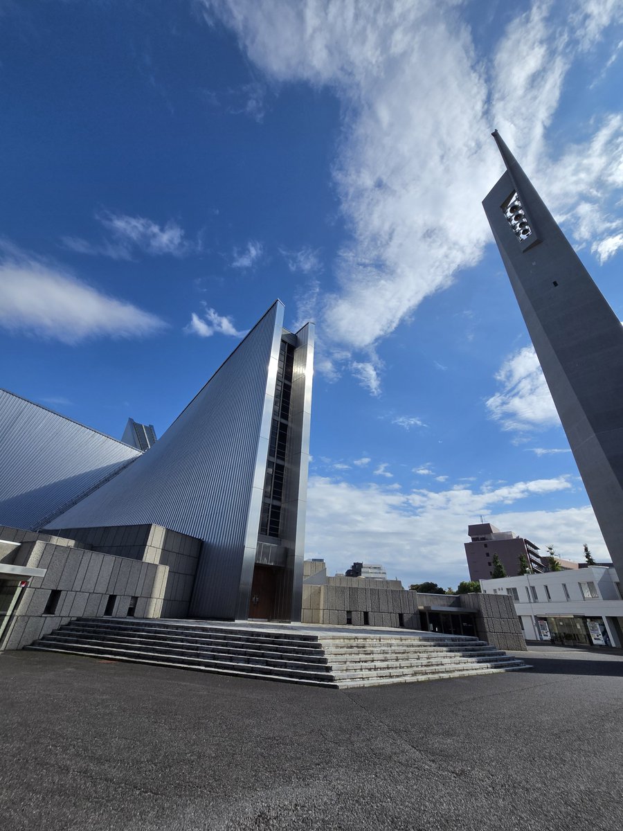 vermont_dr's tweet photo. ☆東京カテドラル聖マリア大聖堂
☆意匠　丹下健三
☆最も好きな建築家の作品の中で、
　一番見たかった建造物
(4枚目は内部撮影禁止なのでネットより拝借) https://t.co/TwrMLvCBpt