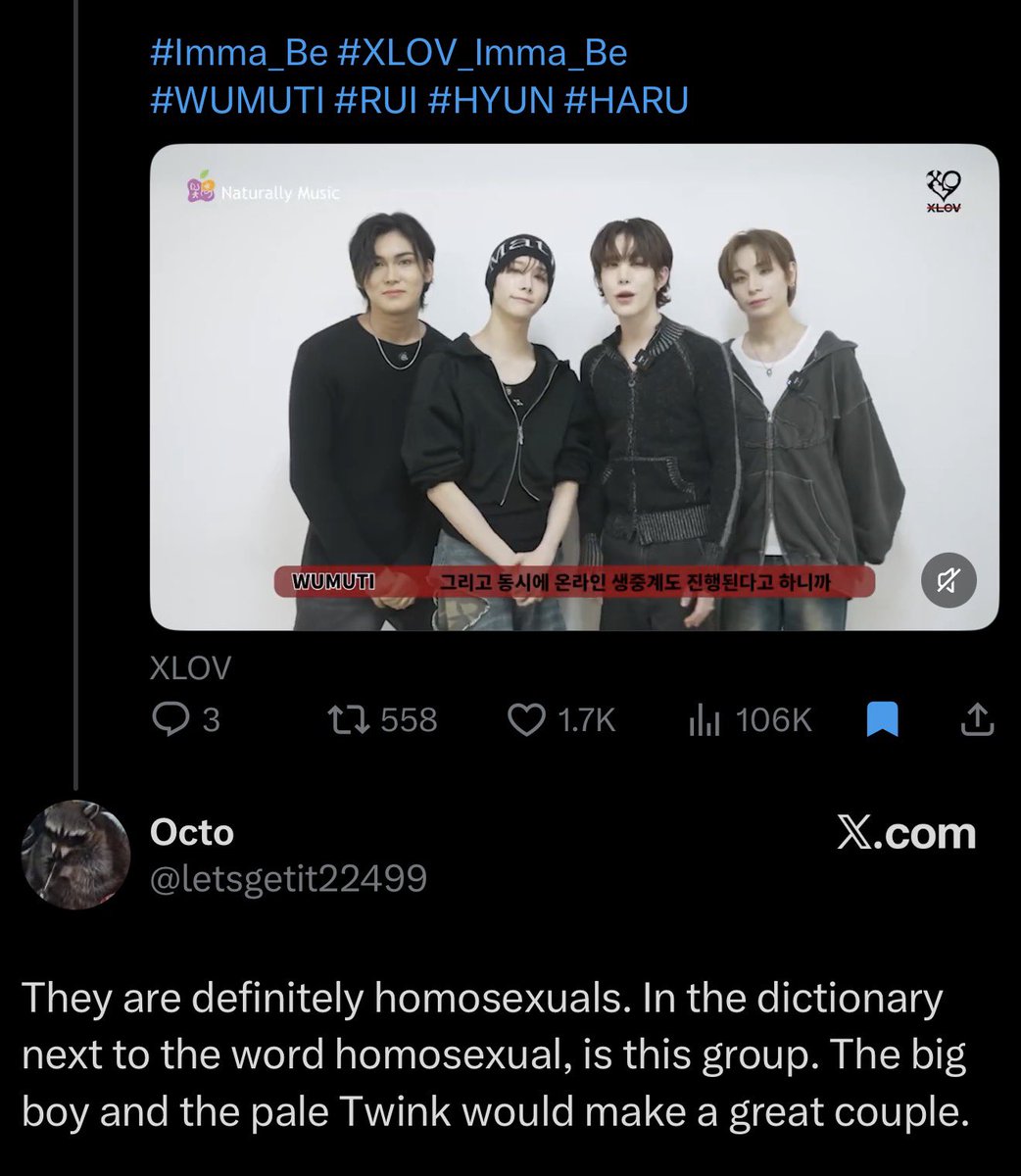 scentwhorex's tweet photo. can i resurface my fav xlov debut comment ever https://t.co/QzUAmfOSfB
