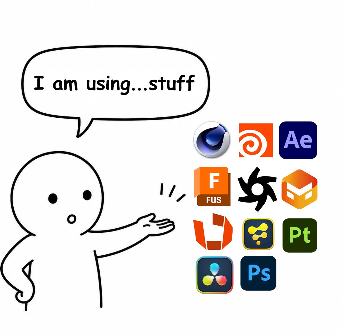 planetzomax's tweet photo. The software I use &amp; my art https://t.co/ISdzdp1VgB