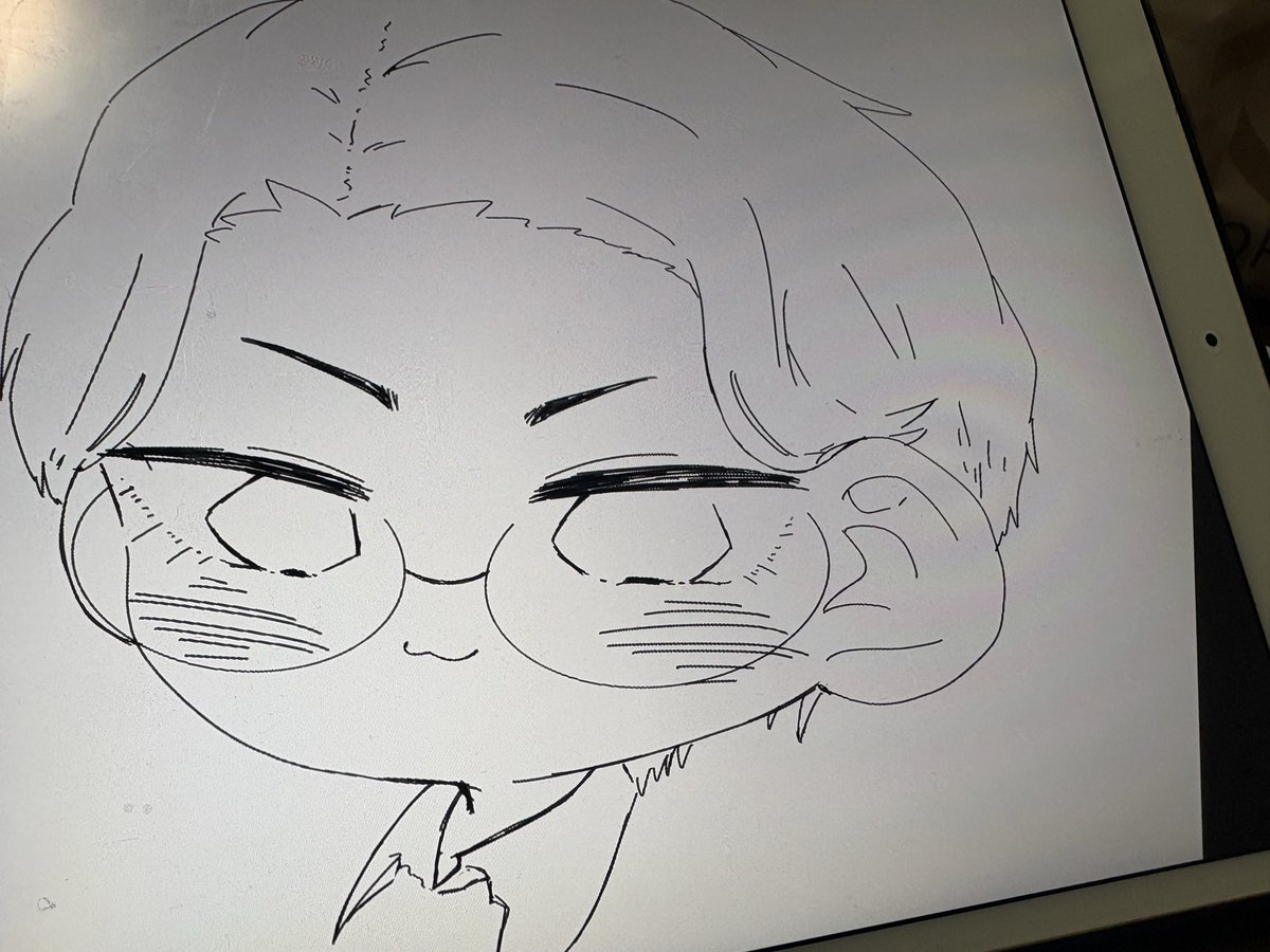 nchan_misosiru's tweet photo. 色塗るの飽きてるけど同居人を描いてみたり。結構激似 https://t.co/An8pCWOUUh