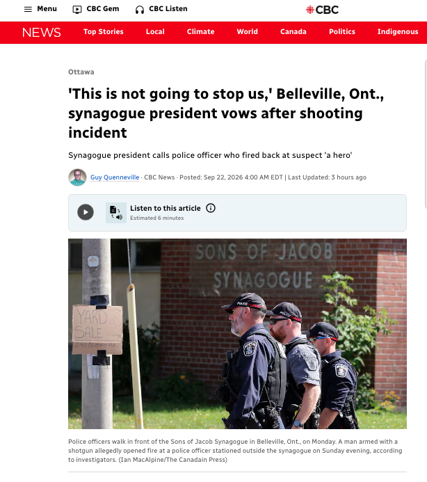 raghu_venugopal's tweet photo. "This is not going to stop us" - Norm Weddum, President of the Belleville Sons of Jacob synagogue. Mr. Weddum gives a harrowing account of the horror faced by congregants. There's nothing in the world that justifies this violence to the Jewish community. 
https://t.co/aokjtZlMzQ https://t.co/CLJpYEiX9n