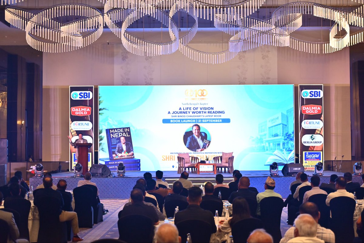 BinodKChaudhary's tweet photo. A wonderful evening in Siliguri with the Indian Chamber of Commerce, North Bengal Chapter, exchanging thoughts with entrepreneurs and business leaders on leadership, resilience, and building global ambitions from local roots.

It was particularly special to launch Made in Nepal and interact with readers during the book signing. These conversations always remind me that entrepreneurship is not defined by where you begin, but by how far you are willing to think, build and go.

Thank you to the ICC North Bengal Chapter for the warm hospitality and to everyone who joined us. I truly enjoyed the conversations and the entrepreneurial energy in the room.

#MadeInNepal #Siliguri #Entrepreneurship #Leadership #IndiaNepal