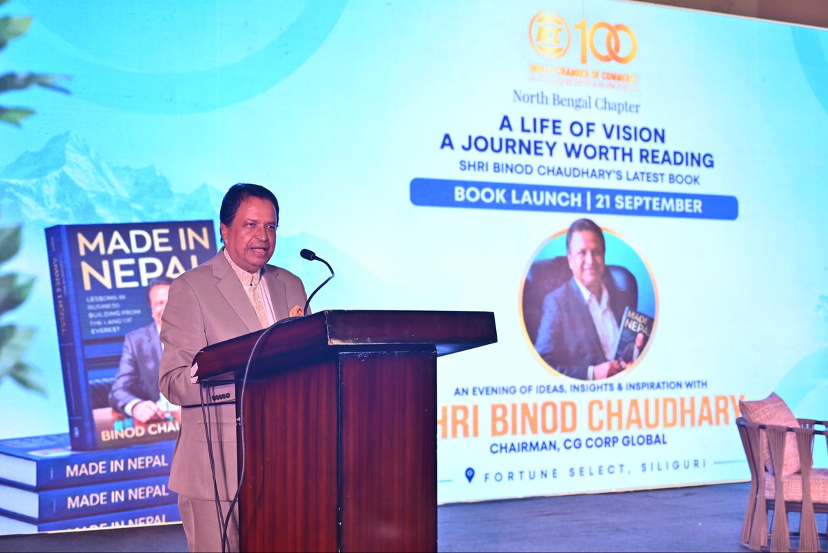 BinodKChaudhary's tweet photo. A wonderful evening in Siliguri with the Indian Chamber of Commerce, North Bengal Chapter, exchanging thoughts with entrepreneurs and business leaders on leadership, resilience, and building global ambitions from local roots.

It was particularly special to launch Made in Nepal and interact with readers during the book signing. These conversations always remind me that entrepreneurship is not defined by where you begin, but by how far you are willing to think, build and go.

Thank you to the ICC North Bengal Chapter for the warm hospitality and to everyone who joined us. I truly enjoyed the conversations and the entrepreneurial energy in the room.

#MadeInNepal #Siliguri #Entrepreneurship #Leadership #IndiaNepal