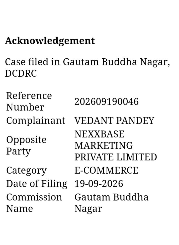 kin_gslayer's tweet photo. As Complainant in Order #1847902561, I dragged @gonoise &amp; @letsblinkit to Court (DCDRC Ref: 202609190046).

Arbitrarily closed NCH #10120826 today &amp; now generated duplicate ticket #4632405 in DM to stall! Refund ₹1199 now! @jagograhakjago @consaff_india https://t.co/46r9KgskQ1