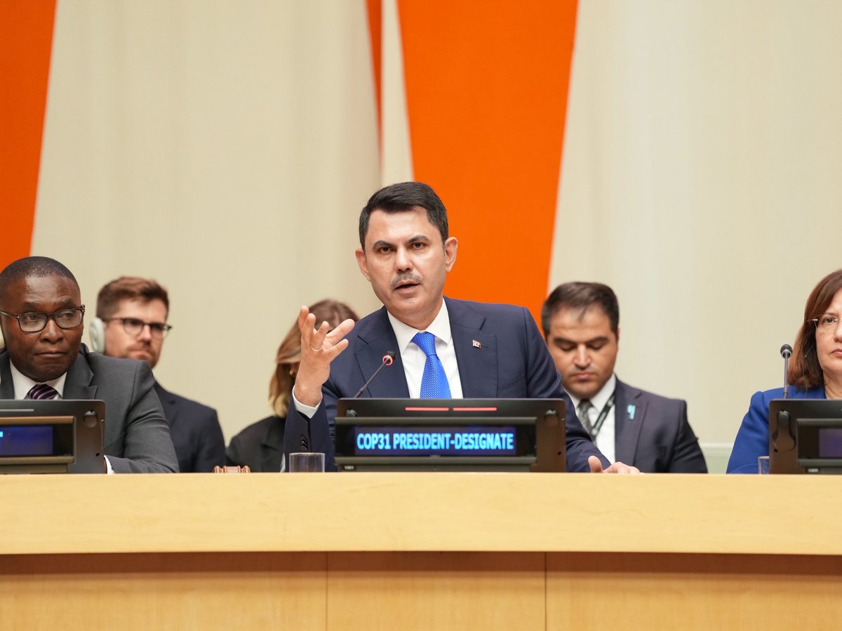 NizamiGanjaviIC's tweet photo. Our members participated in the "Launch of COP31 Action Agenda - From Ambition to Implementation: Introducing the #COP31 Action Agenda", hosted by the COP31 Presidency of Türkiye in #NewYork. 
@murat_kurum @samedagirbas @turkiyecop31 @AmreMoussaPR https://t.co/aHlBoiCcw9