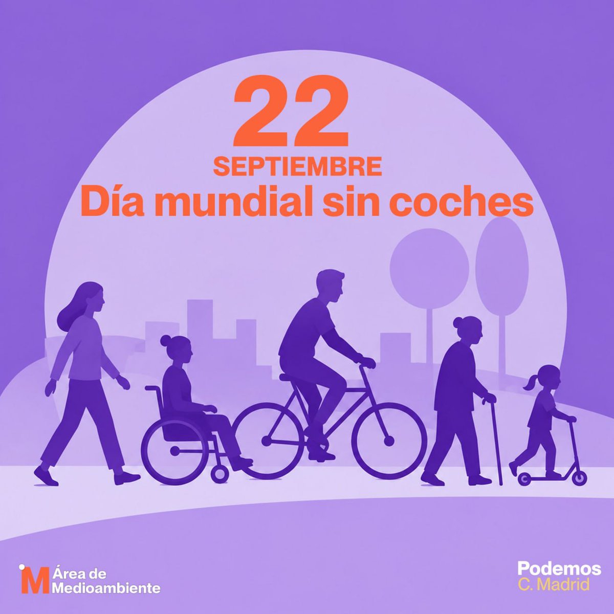 Podemos_CMad's tweet photo. 🚶‍♀️Una ciudad con menos coches es una ciudad con más espacio para las personas. Más calles para caminar, más espacio para pedalear, menos contaminación y más salud. En el #DíaMundialSinCoches, reivindicamos una movilidad sostenible, segura y pensada para todas. https://t.co/JufomlnWbX