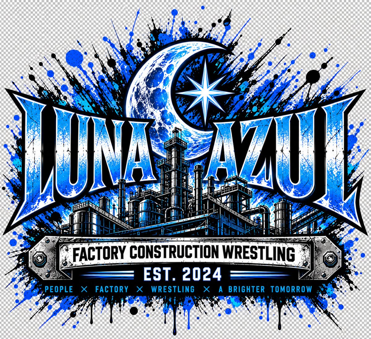 YSfactory0122's tweet photo. また作ってしまった(笑)
🌙 LUNA AZUL
「月は、俺たちの工場から昇る。」
FCWのLUNA AZULをイメージして、
新しいデザインを作ってみました。
こういうの考えてる時間が一番楽しい。
#FCW #LUNAAZUL #プロレス #創作プロレス https://t.co/69Y79HMCAF
