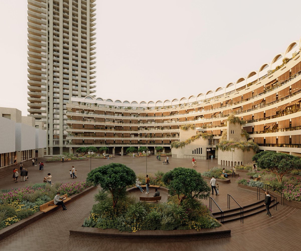 cityoflondon's tweet photo. We've approved plans to transform the Barbican's Sculpture Court into a more open, accessible and future-ready space.

Part of the Barbican's wider renewal programme, the project will help ensure this world-renowned cultural institution continues to thrive for generations to come.

Read more: https://t.co/8AzForMsYL

#Barbican