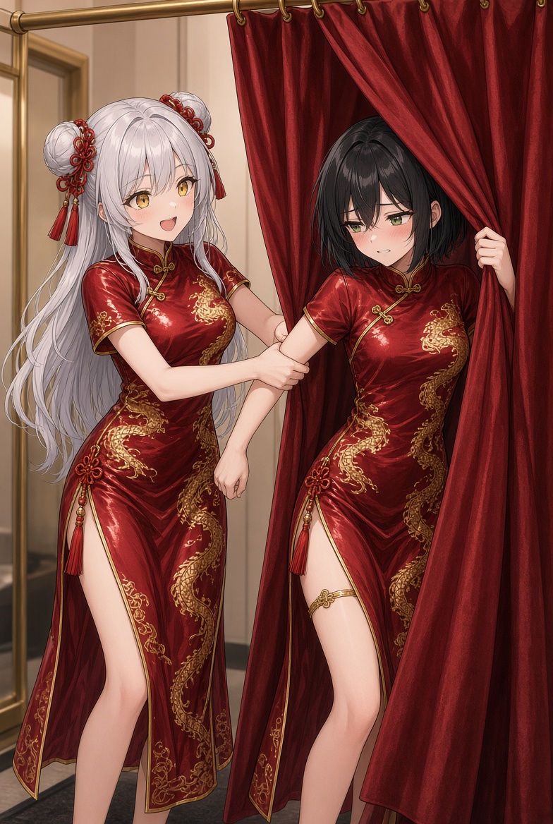 0oj3U0zG3ws5ZIy's tweet photo. #AIイラスト #Grok #SAOIF
カーテンを掴んで頑張る、コハル🤣 https://t.co/FxUeAe00wU