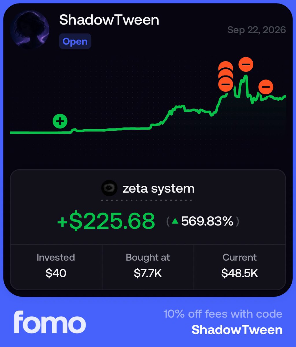 ShadowTween's tweet photo. $13 and a dream update: 

Just made $225 profit and left 1M tokens on $ZSYS

0x627bf8565eb4c24ec9c27e449e749a0068aa619d

Follow me on FOMO and join the challenge with me:

https://t.co/o7iSB6E3b1 https://t.co/iALtwXFV4n